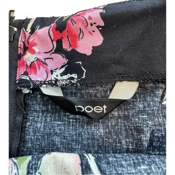 Floral Black Spaghetti Strap Dress - Size 10 - Picture 5 of 9